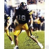 Chad Greenway Autographed Iowa Hawkeyes (Black Jersey) 8x10 Photo