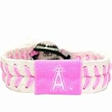 Anaheim Angels Leather Bracelet (Pink)