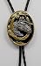 Horse Head w/Horse shoe Black/Gold Enamel Bolo Tie