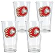 Calgary Flames 4pc Pint Ale Glass Set NHL Hockey
