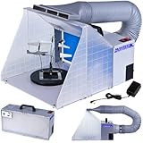 Master Airbrush&reg; Brand Portable Hobby Airbrush Spray Booth (without Optional LED Lighting) for Painting All Art, Cake, Craft, Hobby, Nails, T-shirts & More. Includes Our Exhaust Extension Hose That Extends up to 5.6 Feet.