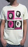 CHE GUEVARA Tシャツ ポップなポスターが4枚貼られているようなデザイン ゲバラTシャツ GUEVARAS (M, LIGHTYELLOW)