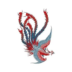 【クリックで詳細表示】祭化粧 R195 赤鳳凰(17.5cm x 10cm) ： 服＆ファッション小物通販 ｜ Amazon.co.jp