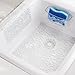 InterDesign Blumz Kitchen Sink Suction Holder for Sponges, Scrub Brushes, Soap - Clear