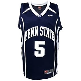 Nike Penn State Nittany Lions #5 Navy Blue Youth Replica Basketball Jersey