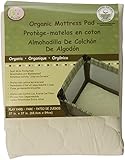 Snoozy Organic Cotton Waterproof PlayYard Pad Featuring Saftety Stay on Corners, 27"x 37"