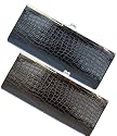 Minerva Collection Ladies Large Framed Mock Croc Clutch Bag
