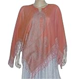 Fashion Poncho Womens Outerwear Wool Dress in Jacquard Design 40 Inches x 40 Inches (pnch269)