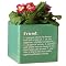 Cube Planter "Friend" - Green (6")