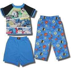 Justice League "Attack Mode" 3 pc Pajama set for boys