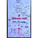2006 Halloween Book Plate signed by Ray Bradbury book cover