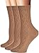 Flora&Fred Women's 3 Pair Pack Cotton Crew Socks