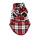 HAPIPET DDLBiz Cute Pet Dog Puppy Clothes Shirt Size XS/S/M/L Blue Red Color (XSmall, red)