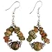 Handmade Unakite & Silver Earrings
