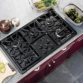 GE Profile : 36 inch Built-In Gas Cooktop BLACK
