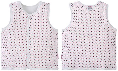 Bornbay Newborn Unisex Baby Thicken Cotton Vest Autumn Winter Wave Point (24Months(90cm), Red) Size: 24Months(90cm) Color: Red Model: (Newborn, Child, Infant)