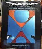 yIntroduction to mathematical analysis for business, economics and the LIFE and Social sciences (custom edition for Barry University)