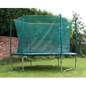 Ultra High Quality 10ft Trampoline In Green Made From Heavy Duty Weather Resistant Material - Includes Free Safety Net With Zip Fastening - Fully TUV Safety Approved at the reviews site