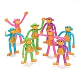 Fun Toys' Bendable Monkeys: 12 Colorful Cheeky Chimps - 2.5 inches tallIMAGE