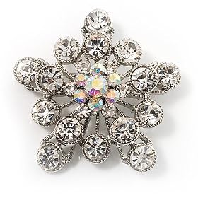 Crystal Star Fashion Brooch