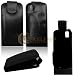 Premium Durable Black Leather Cradle Case for Samsung Instinct S30 / M810 [Beyond Cell Packaging]