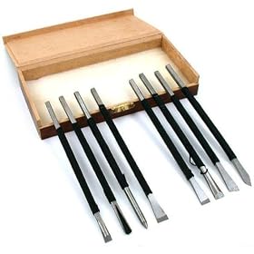 8 Stone Chisels Rock Lapidary Carving Hand Tools 5 7/8