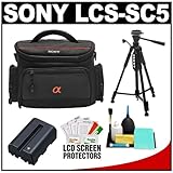 Sony Alpha LCS-SC5 Digital SLR Camera Soft Carrying Case with NP-FM500H Bat ....