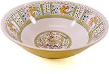 Heavy Duty Melamine Ceramic Inspired Design 12 Inch Salad Bowl ~ Yellow Rooster