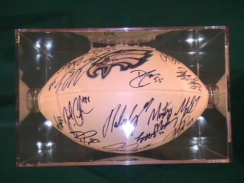 2011 Philadelphia Eagles Team Signed Autographed Football with Football Case Comes with Coa & Matching Holograms Vick,jackson,mccoy