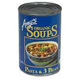 Amys Organic Pasta And 3 Bean Soup, 14.1-Ounce Cans (Pack of 12)