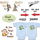 Twin Boys Gift Set, Choose from Sizes 0-12 mo (Includes 2 Blue Bodysuits)