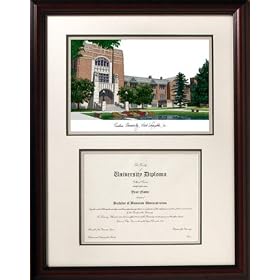Purdue Boilermakers Framed Scholar Diploma Frame with Lithograph
