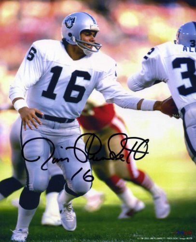Jim Plunkett Autographed/Hand Signed Oakland Raiders 8x10 Photo (Hand Off)