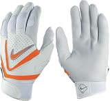 2008 Nike Diamond Elite VI Batting Glove - White/Orange