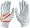 2008 Nike Diamond Elite VI Batting Glove - White/Orange - XL