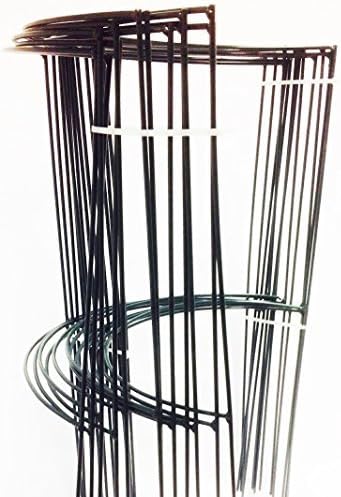 20 Pack - Smart 28" Tall Heavy Duty opened Half Ring Grow Tomato Cage, Plant Support, Trellis (Green)