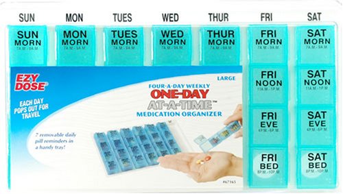 Four-a-day, Weekly, One Day At a Time, Medication Organizer - Large