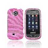 For Samsung Reality Bling Hard Case ZEBRA PINK HOT PINK