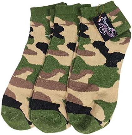 Perfectos Socks Pack of 3 Army Socks No Show for Men