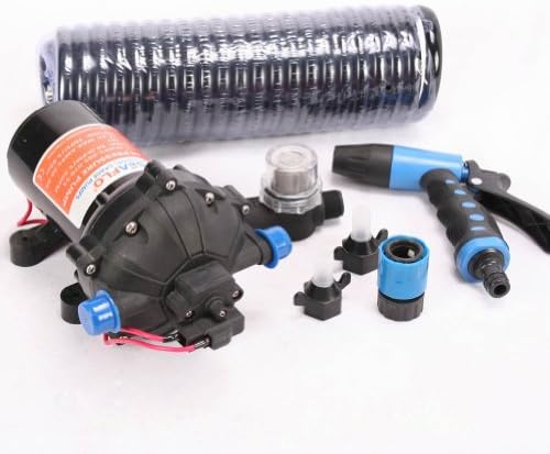 XeeStore Washdown Pump Deck Wash Pump Kit 12V 20LPM 70PSI Caravan RV Boat Marine