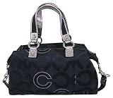 Coach Signature Poppy Lurex Duffle Satchel Bag Purse 15863 Black 51ruoCwf2FL. SL160 Coach Signature Poppy Lurex Duffle Satchel Bag Purse 15863 Black