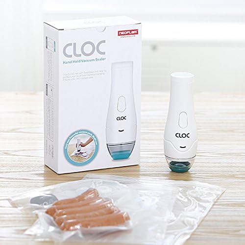 CLOC Hand held Vacuum Sealer / NEOFLAM FOOD STORAGE with Reusable 12 dual Zipper Vacuum Bag / Made in KOREA