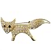 Jewelry : Black Eye Fox Animal Pin Brooch