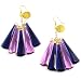 Anna Lou Purple and Lilac Lucite Earrings
