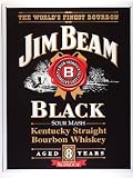 JIM BEAM BLACK LABEL WHISKEY USA BLECHSCHILD GROß S855