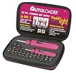 KR Tools 12670 Autoloader 6-in-1 Autoloading Screwdriver, 52-Piece Set, Pink