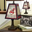 Cleveland Indians Memory Company Art Glass Table Lamp MLB Baseball Fan Shop Sports Team Merchandise