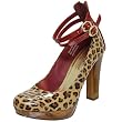 Anne Michelle by Journee Patent Safari Print Heels