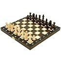 10.5" European School chess set. Ornate folding board & pieces