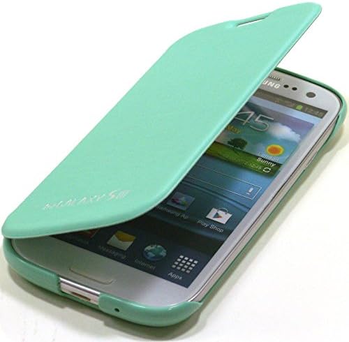 [Mint] Tmax PU Leather Wallet S3 Premium Flip Cover Case w/ Card Slot [ Ultra Slim Fit ] Leather Diary Case For Samsung Galaxy S3 III T999 I747